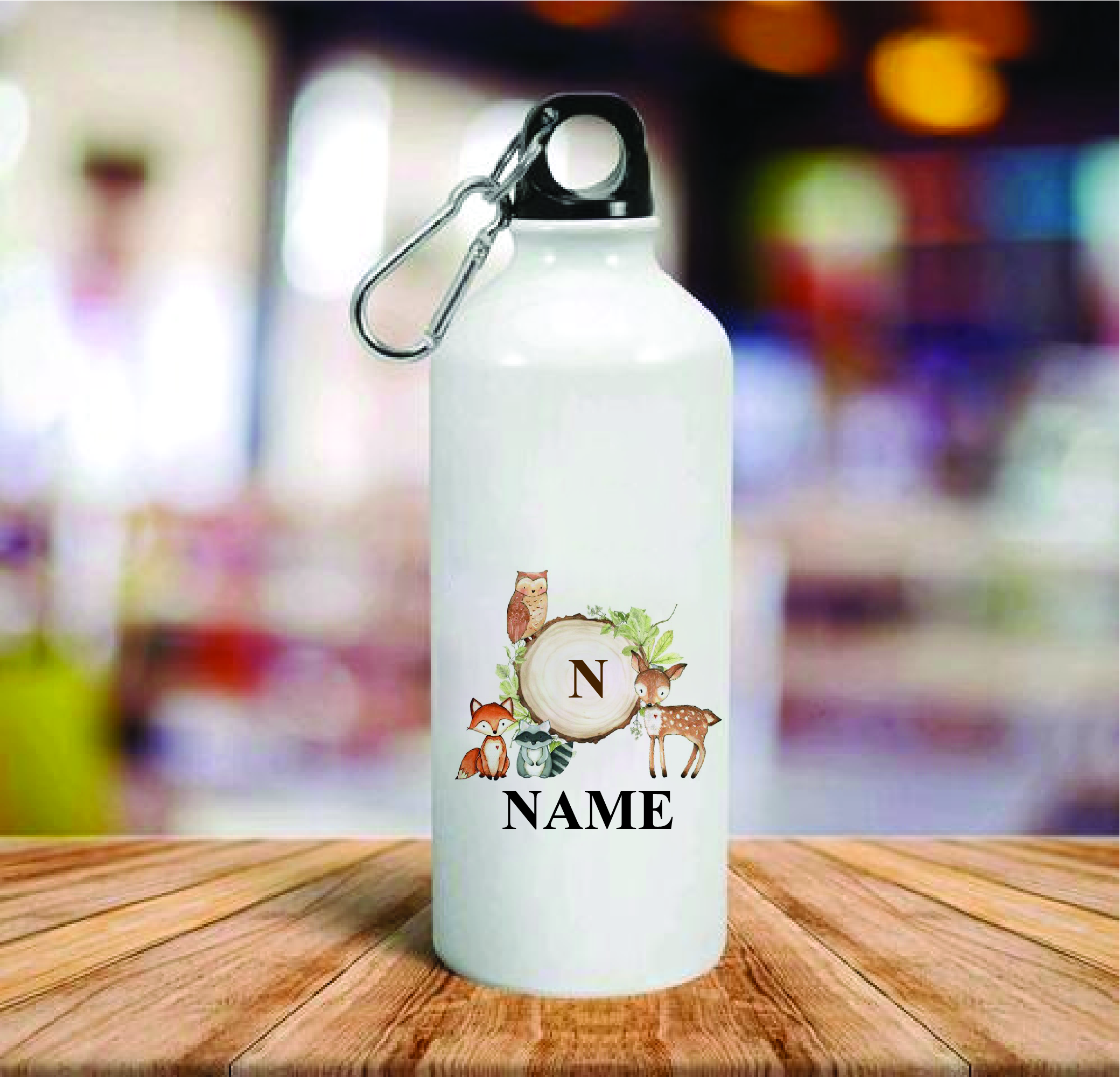 Personalised Cute Aluminum Water Bottle with Animals